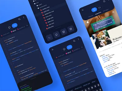 Mobile IDE concept app code design ide ui ux