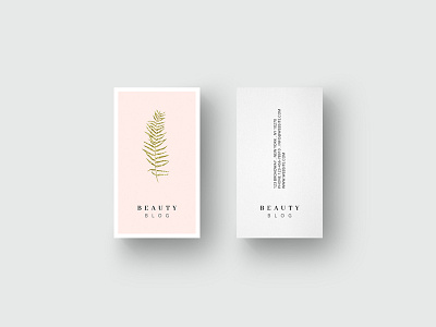 Business card template golden leaf branding business card cards gold leaf leaves nature palm print stationary template