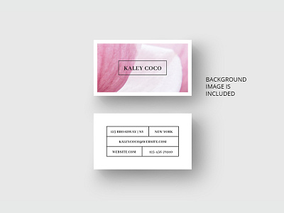 Business card template with petal branding business card cards leaf nature pattern petal pink print stationary template