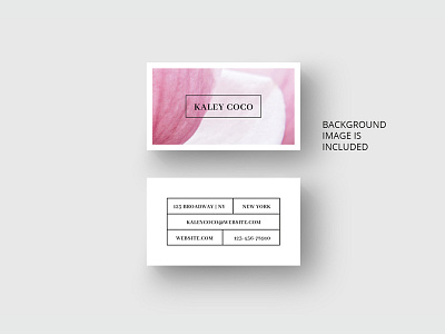 Business card template with petal