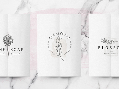 so Flowery Branding Kit+Watercolours brand branding clean elegant female feminine floral flowers logo logos modern premade