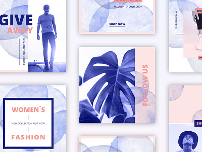 ANIMATED Instagram Posts – Bold animated animation bold gradient instagram media overlay post posts social template watercolor