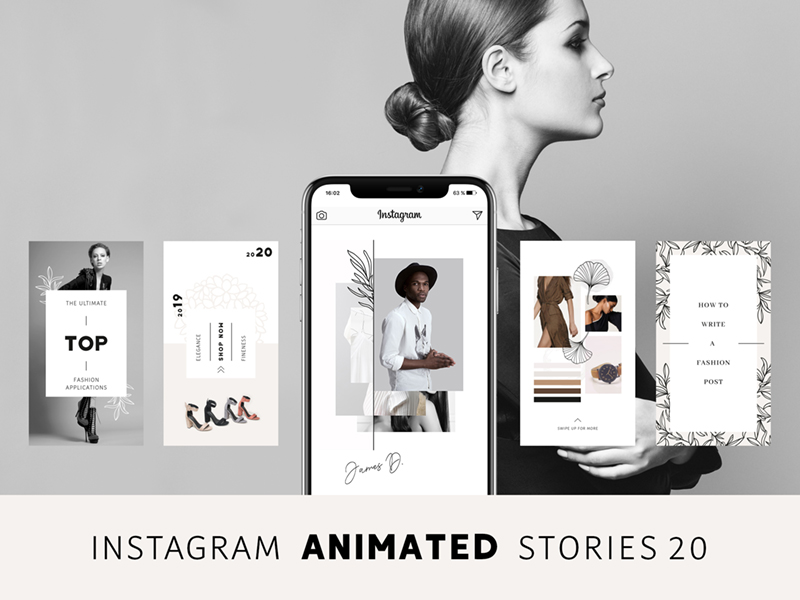 ANIMATED Instagram Stories – Pure by AgataCreate on Dribbble