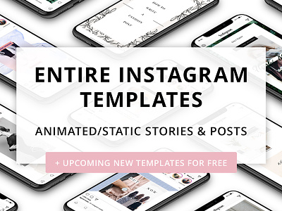 Entire Instagram Templates animated animation female graphic instagram instapuzzle media minimal post puzzle social story