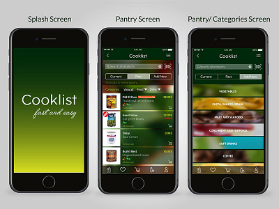 Cooklist Mobile App design graphic ios mobile app ui ux
