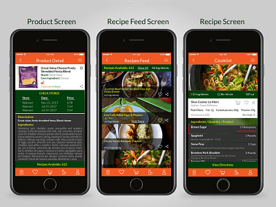 Cooklist Mobile App graphic ios mobile app design ui ux