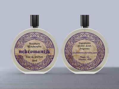 Nekromantik Parfume graphic design label label design labeldesign parfume print product label design