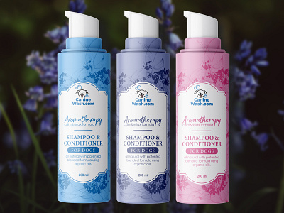Canine Wash shampoo label design