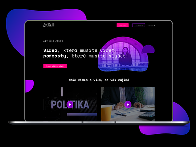 Web design of journalist website abybylojasno.cz audio journalist login magazine podcast redesign ui video webdesign website