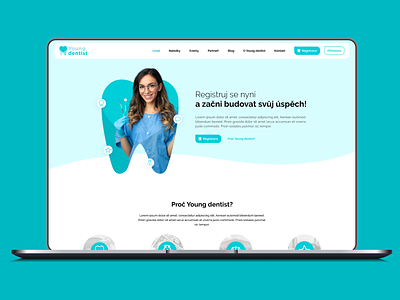 Design of website youngdentist.cz clinic dentist dentists design healthcare smile teeth tooth ui ux webdesign young