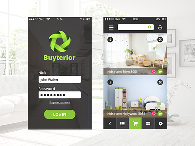 Design of app app buy buy interior design design of app graphic green interior ui