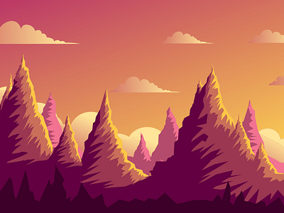 Sharp cliffs and mountains in the afternoon Premium Vector animation branding design graphic design illustration logo motion graphics ui