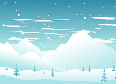 Download Winter landscape vector art flat design style animation branding design graphic design illustration vector