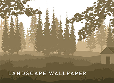 Download House in the forest wallpaper landscape design Premium animation branding design graphic design illustration vector