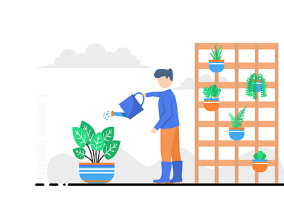 Gardener Flat Illustration graphic design illustration