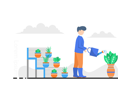 Gardener Flat Illustration