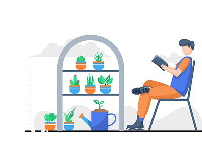 Gardener Flat Illustration animation graphic design illustration