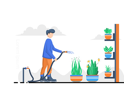 Gardener Flat Illustration