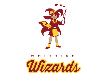 Whittier Wizards Mascot Design design elementary school illustration lettering logo mascot mascot logo school type typography vector washington dc