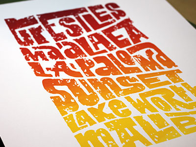 Ripple2 poster screenprint typography
