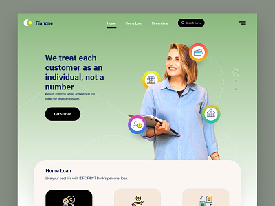 Home Page - Finance banking banking app banking website bankingapp finance financial website fintech fintech landing fintech website hero section home loan landing landingpage loan loan app loan website neobank landing online banking product page