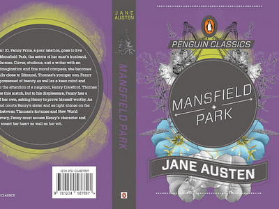 Jane Austen Book Cover Series, Mansfield Park book book cover design cover design jane austen