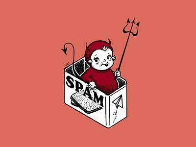 Spam Devil Baby digital marketing email marketing emailgeeks illustration spam stickers