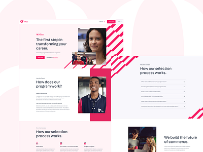 VTEX - Internship Program branding design internships landingpage pink ui vtex website white