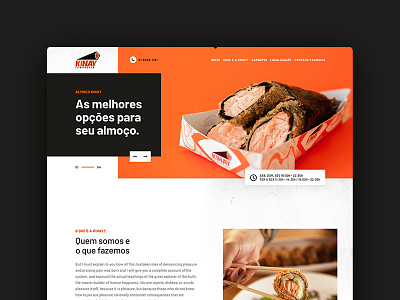 Institutional website food orange uiux website