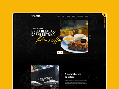 FAACA - Boteco e Parrilla adobexd black design food layout site ui uiux website xd
