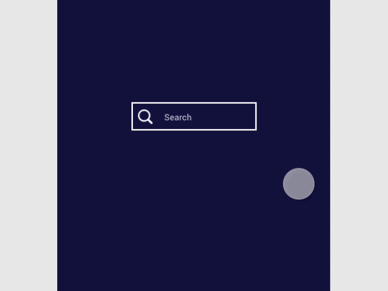 Search Box | Animation animation flinto interaction mobile search