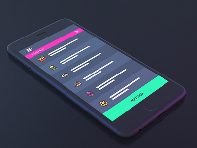 Menu Interface app coffee food fries ice cream item menu
