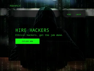 Hackers hackers hacking landing page technology