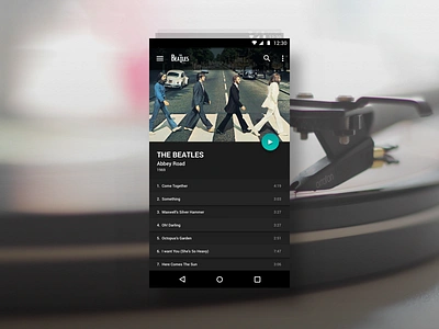 Music App app beatles material design mobile music