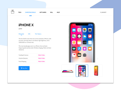 iPhone X Product Page ecommerce graphic design iphonex product store ui ux