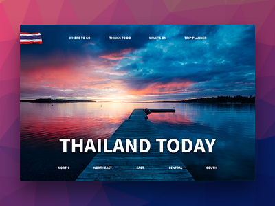 Visit Thailand design desktop header holidays thailand travel trip ui