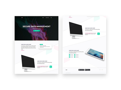 Mockups | Landing Page - Data Analytics analytics app data desktop landing page mobile