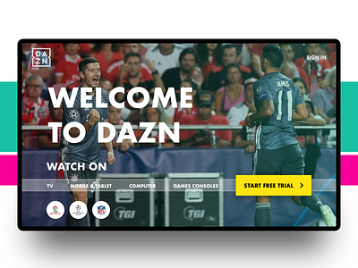 Dazn designs, themes, templates and downloadable graphic elements on Dribbble