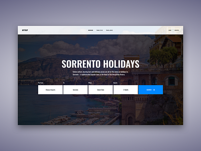 Visit Sorrento amalfi coast ecommerce sorrento travel travel agency uidesign ux