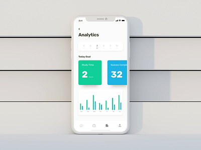 Learning App - Analytics Screen app appdesign data iphone learning ui ux