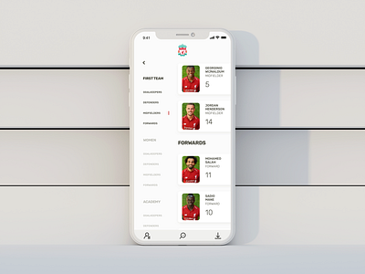 Liverpool App app football liverpool uidesign ux ui uxdesign