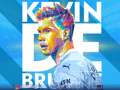 Kevin De Bruyne - Manchester City Pop Art Style caricature cartoon de bruyne design football german graphic design illustration kevin de bruyne league manchester city pop art soccerr wpap