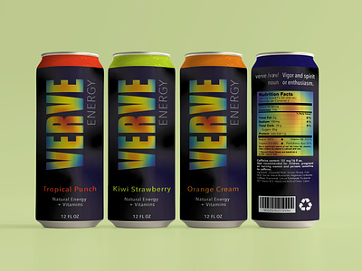 Verve Energy Packaging branding design graphic design logo packaging