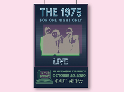 Mock 1975 Concert Poster design graphic design illustration poster vector