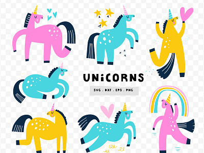 Download Cute Baby Unicorn Designs Themes Templates And Downloadable Graphic Elements On Dribbble