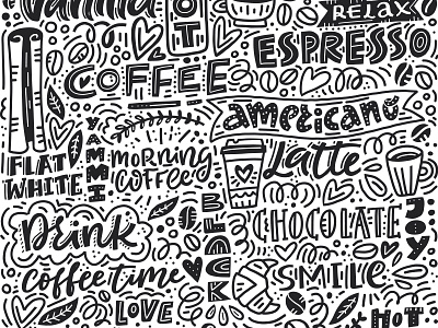 Coffee Lettering coffee concept doodle drawing hand drawn handdrawn illustration lettering type typography vector