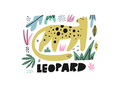 Leopard africa animal cartoon concept design drawing hand drawn handdrawn illustration kids books kids illustration leopard