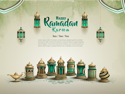 Ramadan Kareem card design graphic design illustration image islam islamic lantern ramadan template