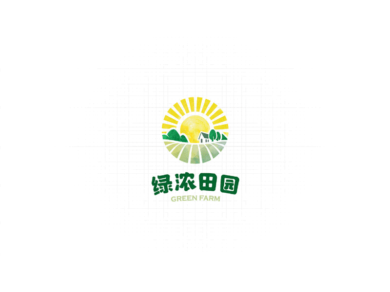 绿浓田园-品牌标识 brand branding china design illustration logo