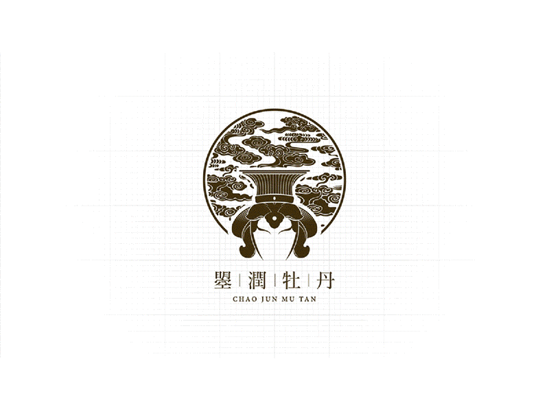 曌润牡丹品牌标识 brand branding china design illustration logo